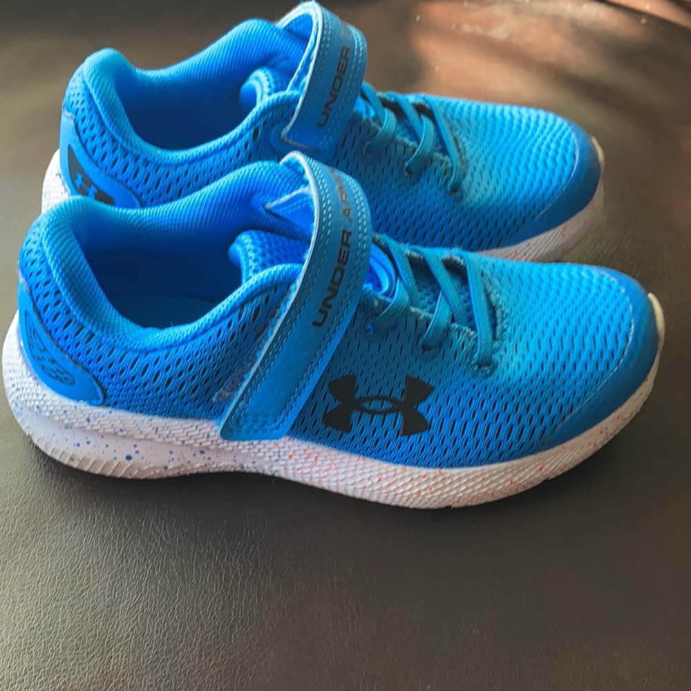 Under Armour blue sneakers.  Size 11.  Barely worn- see pictures.